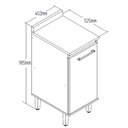 Ver imagem 4 de Balcão 40 cm 1 Caixa Bege/Ipê/Cristalo