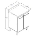 Ver imagem 4 de Balcão para Cozinha 60cm 2 Portas Bege/Ipê/Cristalo