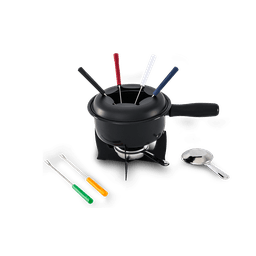 Conjunto para Fondue Brinox Fondue & Petiscos 10 Peças Aço Inox Preto - 1