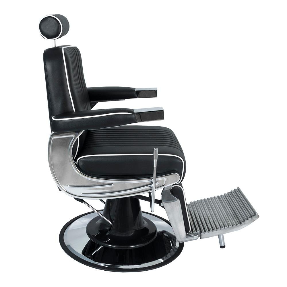 Vista lateral da cadeira de barbeiro 3d para salão de beleza e
