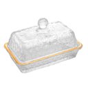 Ver imagem 1 de Manteigueira Cristal Martelado com Tampa e Fio de Ouro Petra