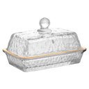 Ver imagem 2 de Manteigueira Cristal Martelado com Tampa e Fio de Ouro Petra