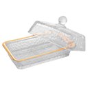 Ver imagem 3 de Manteigueira Cristal Martelado com Tampa e Fio de Ouro Petra