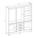 Ver imagem 2 de Guarda Roupa Roupeiro Mônaco 10 Portas 3 Gavetas Cinamomo Areia Aramóveis