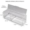 PORTA COTONETE E ALGODÃO ORGANIZADOR ACRÍLICO 4MM COM TAMPA ORG-CA CENTAURI ACRÍLICOS Centauri Acríl - 7
