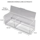 Ver imagem 7 de PORTA COTONETE E ALGODÃO ORGANIZADOR ACRÍLICO 4MM COM TAMPA ORG-CA CENTAURI ACRÍLICOS Centauri Acríl