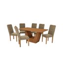 Ver imagem 2 de Conjunto Sala de Jantar Verbana Kappesberg 6 Cadeiras Veludo Bege