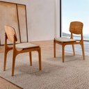 Ver imagem 2 de Conjunto com 2 Cadeiras Malta Gold em Madeira Maciça para Sala de Jantar Moderna Mobília