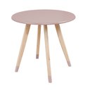 Ver imagem 2 de Mesa Redonda Infantil 65x65cm Tampo Mdf Pés Pinus Leve:rosê