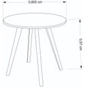 Ver imagem 3 de Mesa Redonda Infantil 65x65cm Tampo Mdf Pés Pinus Leve:rosê