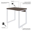 Ver imagem 5 de Mesa de Escritório Operacional Yon 80cm Est.Branca