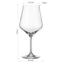 Ver imagem 4 de Taça Bohemia Lida Vinho 23x10x10cm 690ml Cristal Transp 6PÇ