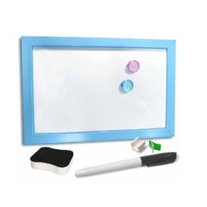 Mini Lousa Quadro Branco Magnético 20x30 C/ Imã Caneta Apagador:azul