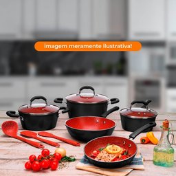 Jogo de Panelas Antiaderente Cerâmica de Indução 8 Peças Brinox Select Premium 4798/502 - 8