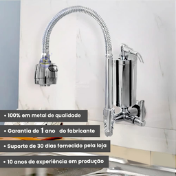 Torneira Gourmet Filtro Cozinha Parede Del Metais - 5