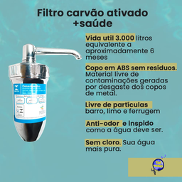 Torneira Gourmet Filtro Cozinha Parede Del Metais - 3