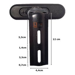 Par Braço Regulaveis 7 Posições Ergonômico em Aço Preto - 7
