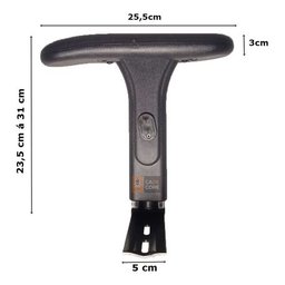 Par Braço Regulaveis 7 Posições Ergonômico em Aço Preto - 8