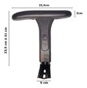 Ver mais imagens de Par Braço Regulaveis 7 Posições Ergonômico em Aço Preto