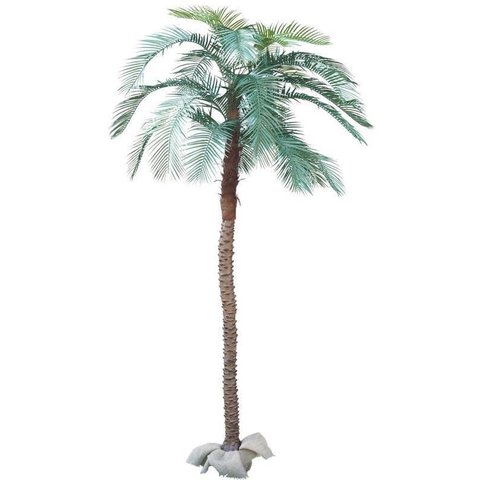 Arvore Tropical Planta Palmeira Fênix 26 Folhas 320cm Realista