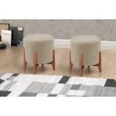 Ver imagem 2 de Puff Thor Luxo Banqueta Redonda Madeira Maciça