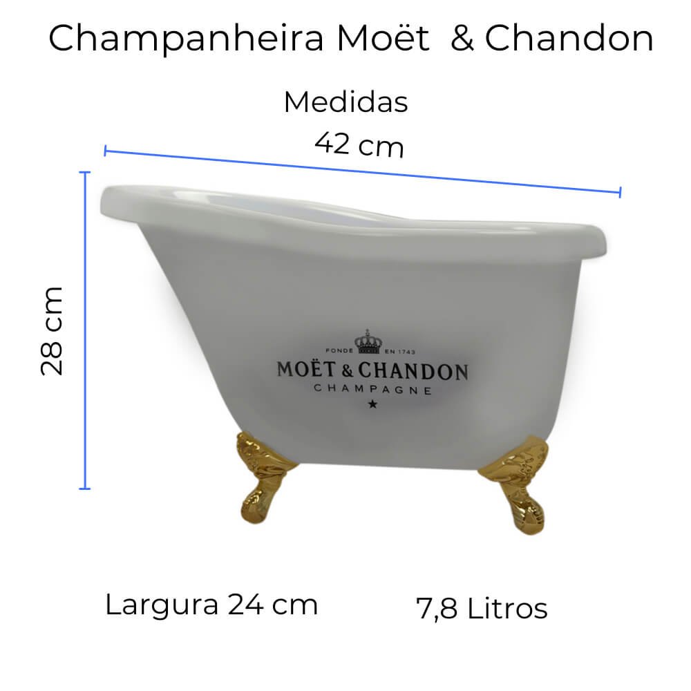 Banheira Champanheira Moet & Chandon + 4 Taças Champanhe - 2