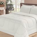 Ver imagem 2 de Kit com 6 Peças Edredom Soft Casa Dona Casal Branco