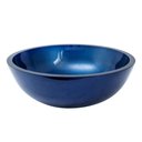 Ver imagem 1 de Cuba Redonda De Vidro 30X30Cm Azul Escuro Para Banheiro