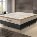 Ver imagem 2 de Cama Box Preta + Colchão Queen Size Mendoza Molas Ensacadas Pillow Top 158x198x71cm - Extra Macio