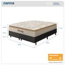 Ver imagem 3 de Cama Box Preta + Colchão Queen Size Mendoza Molas Ensacadas Pillow Top 158x198x71cm - Extra Macio