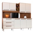 Ver imagem 2 de Armário Cozinha 7 Portas 3 Gavetas Natura Off White Ajax Zanzini