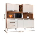 Ver imagem 4 de Armário Cozinha 7 Portas 3 Gavetas Natura Off White Ajax Zanzini