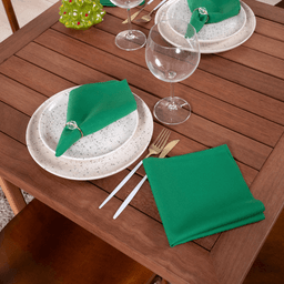 Kit 4 Guardanapos de Pano Liso 35 X 35cm Tecido Oxford Natal Verde - 4