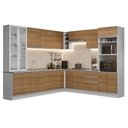 Ver imagem 3 de Armário de Cozinha Completa 549cm Branco/rustic Glamy Madesa 01