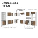 Ver imagem 5 de Armário de Cozinha Completa 549cm Branco/rustic Glamy Madesa 01