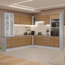 Ver imagem 1 de Armário de Cozinha Completa 549cm Branco/rustic Glamy Madesa 01