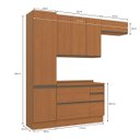Ver imagem 2 de Cozinha Completa Modulada 5 Peças 2,50m Maxxi Canela Kappesberg