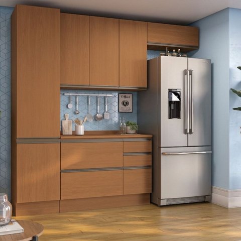 Cozinha Completa Modulada 5 Peças 2,50m Maxxi Canela Kappesberg