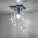 Ver imagem 2 de Lustre Para Sala Cristal Acrílico 14x14 Cm Alt 30 Cm Soq E27