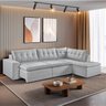 Sofá Retrátil 6 Lugares 316cm com Chaise a Direita de 91cm Presidente - 1