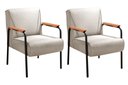 Ver imagem 1 de Kit 2 Poltronas Decorativas Jade Braços Fixo Bege