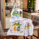 Ver imagem 1 de Pano de Prato Pascoa 50cmx70cm Estampado 6und. Branco
