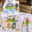 Ver imagem 2 de Pano de Prato Pascoa 50cmx70cm Estampado 6und. Branco