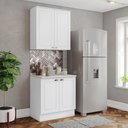 Ver imagem 1 de Cozinha Compacta 2 Peças 100% MDF com Tampo Branco HP/Calcare Americana