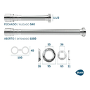 Ver imagem 3 de Sifao Tubo Extensivo Cromado C/ Canopla 1,50m - Blukit