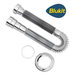 Sifao Tubo Extensivo Cromado C/ Canopla 1,50m - Blukit - 4