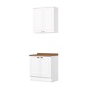 Ver imagem 2 de Cozinha Compacta 2 Peças 100% Mdf com Tampo Americana