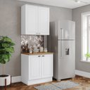 Ver imagem 1 de Cozinha Compacta Modulada 2 Peças 100% MDF com Tampo Americana