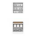 Ver imagem 5 de Cozinha Compacta 2 Peças 100% MDF com Tampo Branco HP/Nature Americana