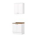 Ver imagem 2 de Cozinha Compacta Modulada 2 Peças 100% MDF com Tampo Americana
